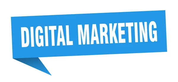 Digitale Marketing-Sprechblase. digitales Marketing-Bändchen. Banner für digitales Marketing — Stockvektor