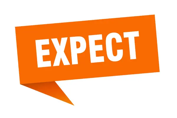 Expect speech bubble. expect ribbon sign. expect banner — Stock Vector