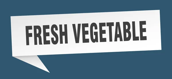 Frisches Gemüse Sprechblase. Zeichen für frisches Gemüse. Banner mit frischem Gemüse — Stockvektor