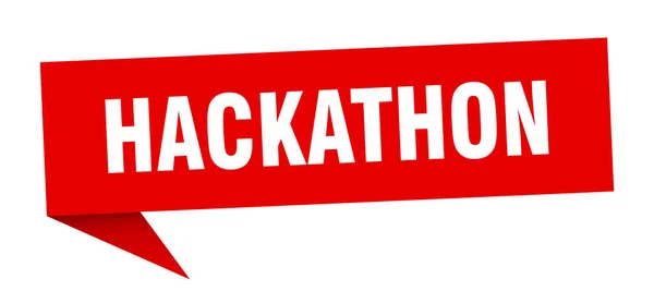 Χάκαθον ομιλία φούσκα. Σήμα hackathon. banner hackathon — Διανυσματικό Αρχείο