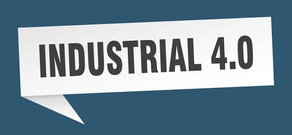 Industrial 4.0 burbuja de habla. signo de cinta industrial 4.0. banner industrial 4.0 — Archivo Imágenes Vectoriales