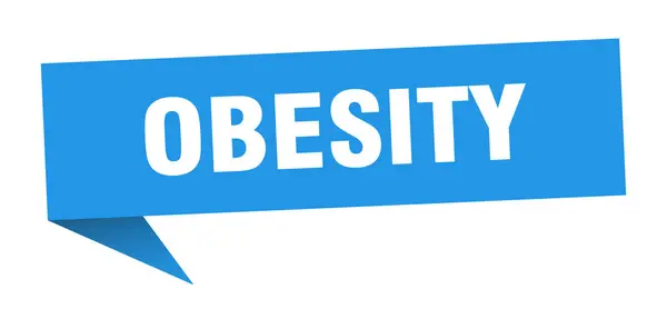 Obesity speech bubble. obesity ribbon sign. obesity banner — Stock Vector