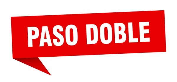 Paso burbuja de doble discurso. paso signo de cinta doble. paso doble bandera — Vector de stock