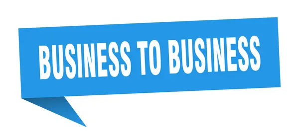 Business to business spraakzeepbel. van bedrijf tot bedrijf lint teken. business to business banner — Stockvector