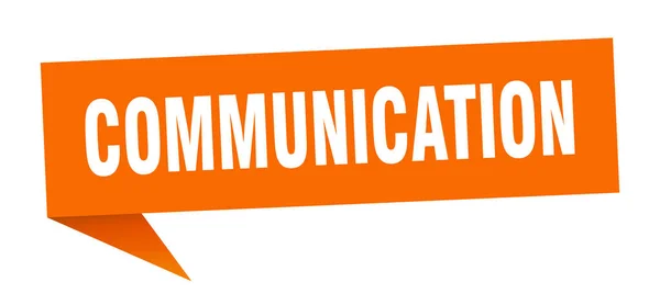 Bulle du discours de communication. ruban de communication signe. bannière de communication — Image vectorielle