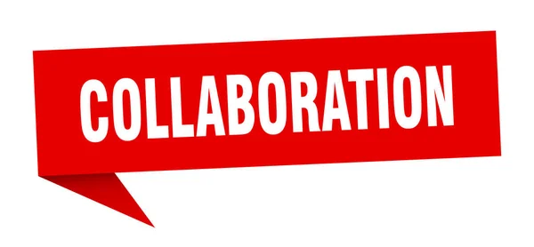 Bolla discorso di collaborazione. segno del nastro di collaborazione. banner di collaborazione — Vettoriale Stock