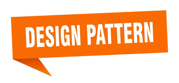 Design Muster Sprechblase. Design Muster Band Zeichen. Design-Muster-Banner — Stockvektor