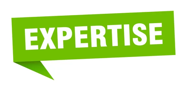 Expertise speech bubble. expertise ribbon sign. expertise banner — 스톡 벡터