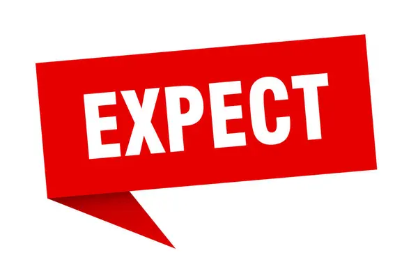 Expect speech bubble. expect ribbon sign. expect banner — Stock Vector