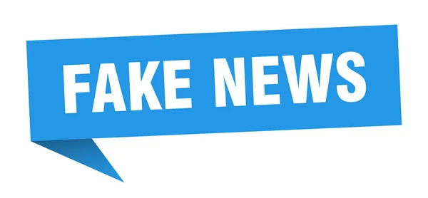 Nep nieuws spraakbel. nep nieuws lint teken. fake nieuws banner — Stockvector