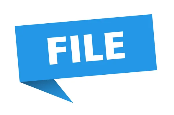 Datei-Sprechblase. Dateiband-Zeichen. Dateibanner — Stockvektor