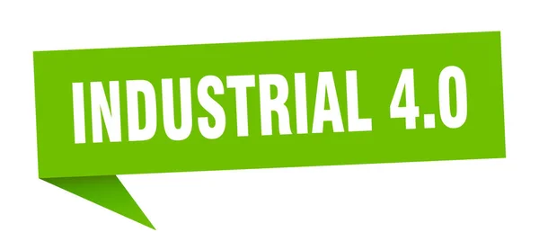 Bulle de parole industrielle 4.0. panneau de ruban industriel 4.0. bannière industrielle 4.0 — Image vectorielle