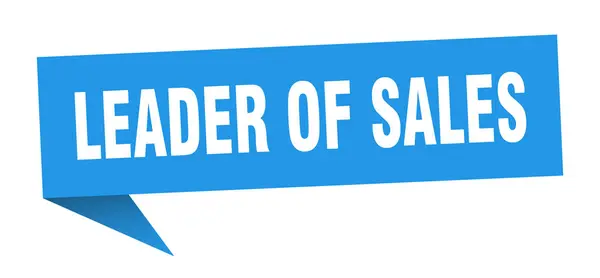 Leader of sales speech bubble. leader of sales ribbon sign. leader of sales banner — 스톡 벡터