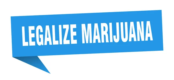 Marihuana konuşma balonunu yasallaştır. Marihuana kurdele tabelasını yasallaştır. Marihuana afişini yasallaştır — Stok Vektör