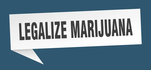 Marihuana konuşma balonunu yasallaştır. Marihuana kurdele tabelasını yasallaştır. Marihuana afişini yasallaştır — Stok Vektör