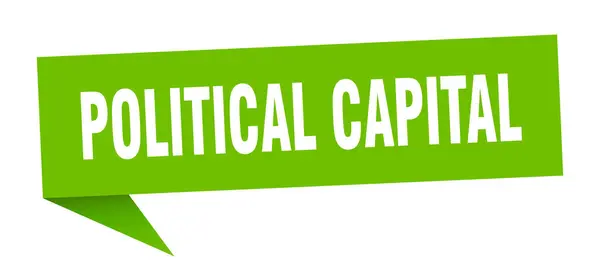 Bulle du discours du capital politique. ruban de capital politique signe. bannière du capital politique — Image vectorielle