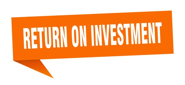 Retorno de la burbuja de discurso de inversión. retorno de la señal de cinta de inversión. retorno de la bandera de inversión — Vector de stock