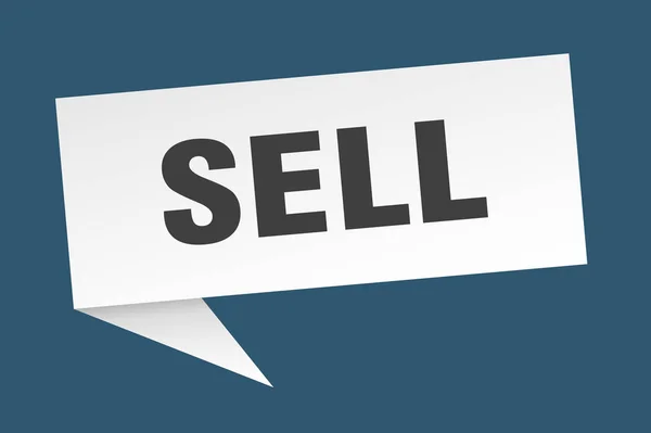 Vender bolha de fala. vender sinal de fita. vender banner —  Vetores de Stock