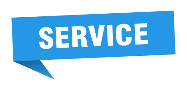 Bulle vocale de service. enseigne de ruban de service. bannière de service — Image vectorielle