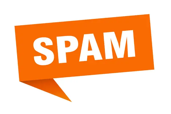 Spam-Sprechblase. Spam Ribbon Zeichen. Spam-Banner — Stockvektor