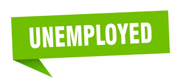 Gelembung bicara pengangguran. tanda pita pengangguran. banner pengangguran - Stok Vektor