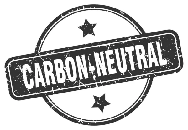 CO2-neutrale stempel. koolstofneutraal rond vintage grunge bord. CO2-neutraal — Stockvector