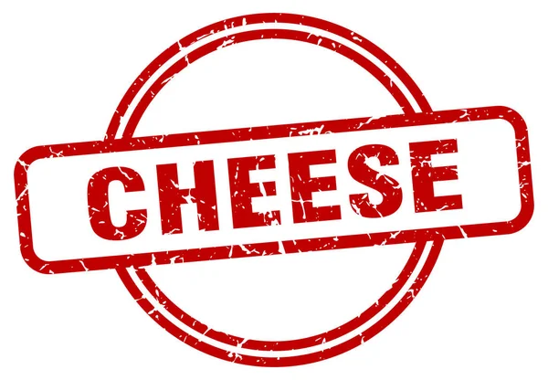 Σφραγίδα τυριού. τυρί στρογγυλό vintage grunge σημάδι. τυρί — Διανυσματικό Αρχείο