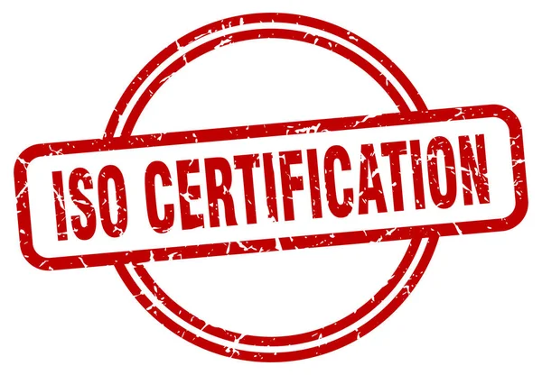 Sello de certificación iso. iso certificación ronda signo grunge vintage. certificación iso — Vector de stock