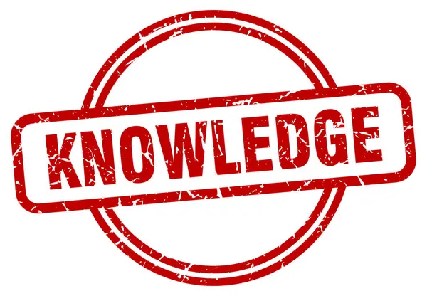 Knowledge stamp. knowledge round vintage grunge sign. knowledge — 图库矢量图片