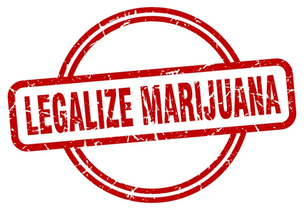 Legalize marijuana stamp. legalize marijuana round vintage grunge sign. legalize marijuana — ストックベクタ