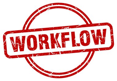 workflow stamp. workflow round vintage grunge sign. workflow