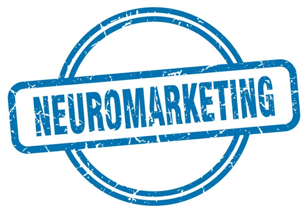 Neuromarketing Stempel. Neuromarketing rund um Vintage Grunge Zeichen. Neuromarketing — Stockvektor