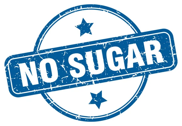 No sugar stamp. no sugar round vintage grunge sign. no sugar — Stock vektor