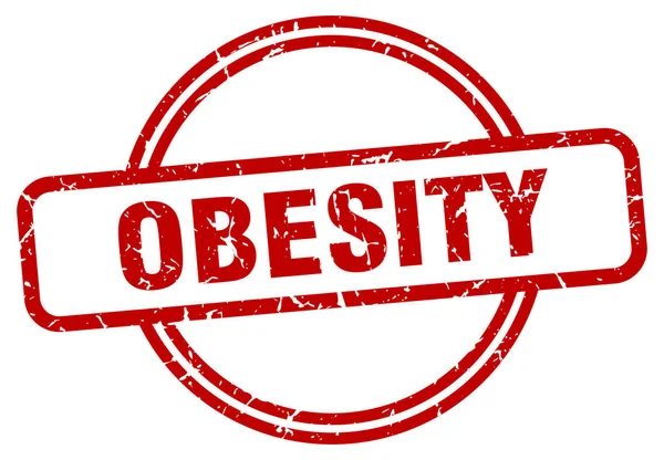 Obesity stamp. obesity round vintage grunge sign. obesity — Stok Vektör