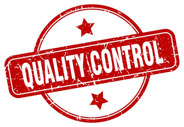 Sello de control de calidad. control de calidad ronda signo grunge vintage. control de calidad — Vector de stock