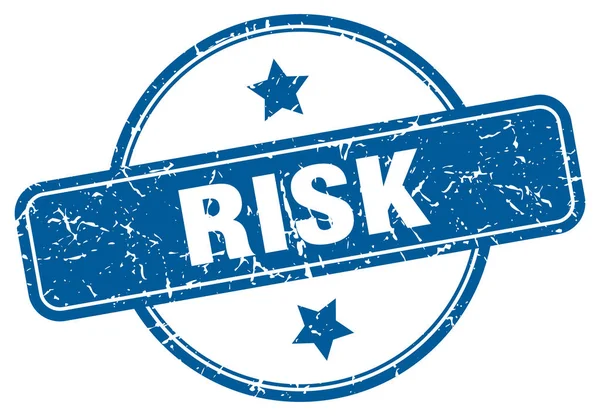 Risk stamp. risk round vintage grunge sign. risk — Stock Vector