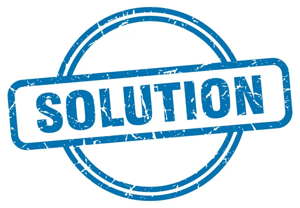 Solution stamp. solution round vintage grunge sign. solution — ストックベクタ