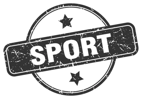 Sportmarke. Sport rundes Vintage Grunge Schild. Sport — Stockvektor