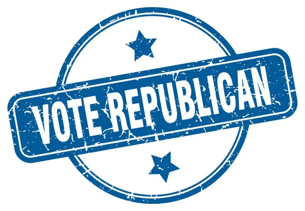 Vote republican stamp. vote republican round vintage grunge sign. vote republican — Stock Vector