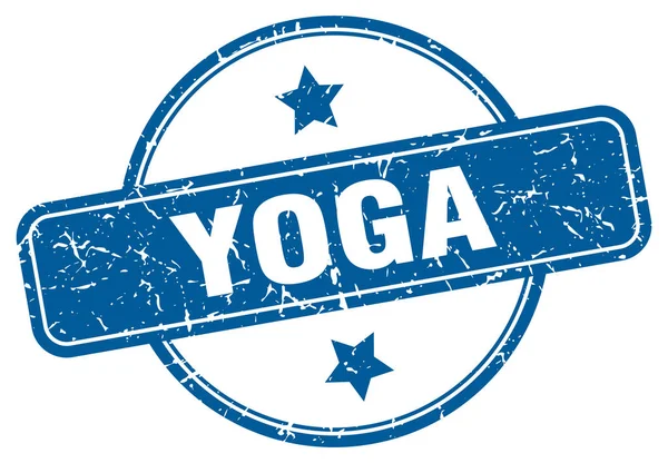 Yoga stamp. yoga round vintage grunge sign. yoga — Stock Vector
