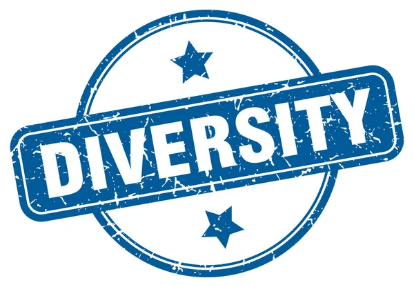 Sello de diversidad. signo grunge vintage redondo diversidad. diversidad — Vector de stock