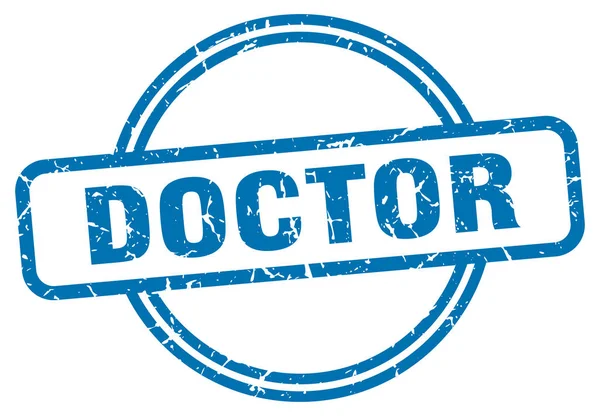 Doctor stamp. doctor round vintage grunge sign. doctor — Stockvector