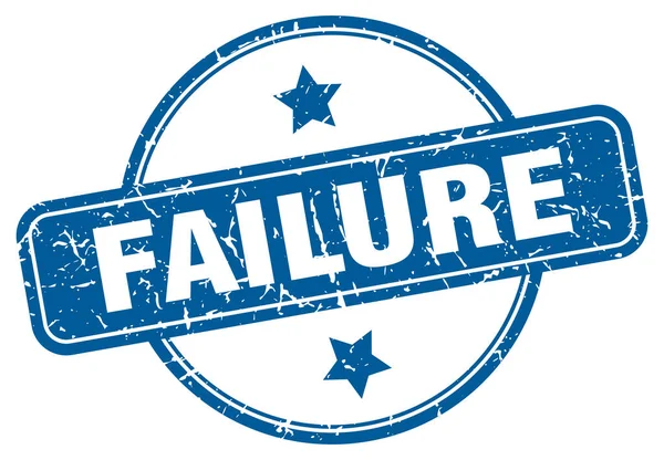 Failure stamp. failure round vintage grunge sign. failure — 图库矢量图片