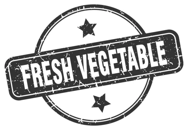 Fresh vegetable stamp. fresh vegetable round vintage grunge sign. fresh vegetable — ストックベクタ