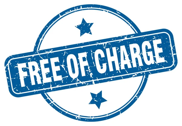 Free of charge stamp. free of charge round vintage grunge sign. free of charge — Stok Vektör