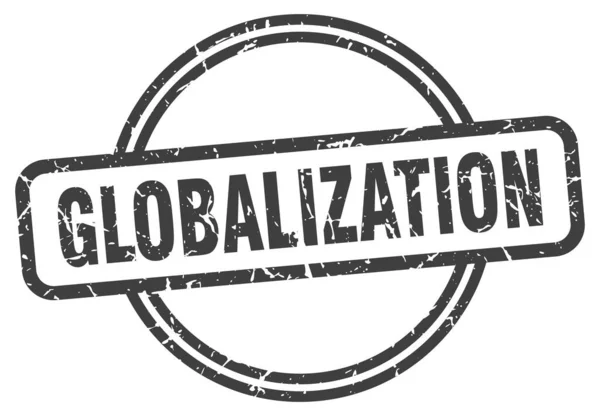 Globalisierungsmarke. Globalisierung rund um Vintage Grunge Zeichen. Globalisierung — Stockvektor