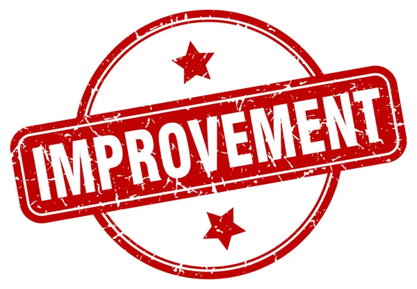 Improvement stamp. improvement round vintage grunge sign. improvement — 스톡 벡터