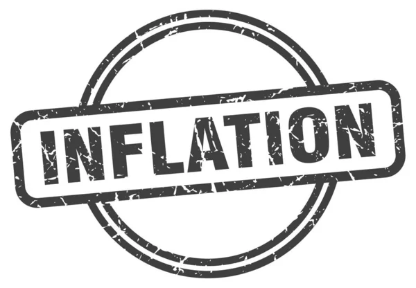 Inflationsmarke. Inflation rundes Vintage Grunge Zeichen. Inflation — Stockvektor