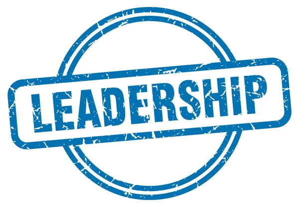 Штамп лидера. лидерство круглый винтажный гранж знак. руководство — стоковый вектор