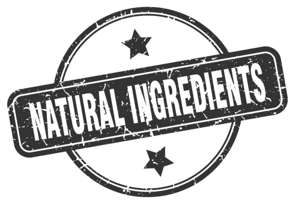 Natural ingredients stamp. natural ingredients round vintage grunge sign. natural ingredients — Stok Vektör